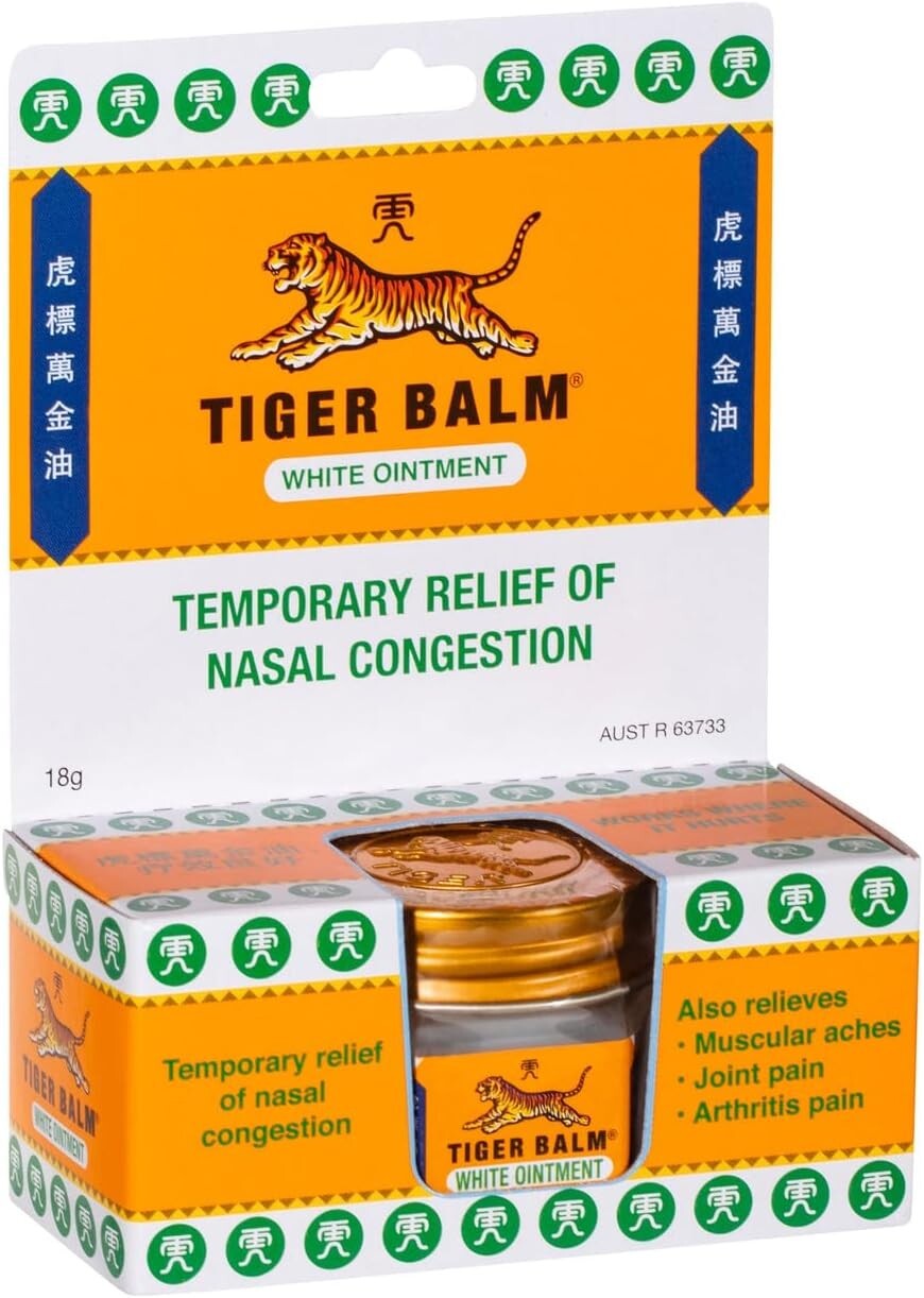 Tiger Balm White Ointment 18g (Pack of 3)  Free Shipping